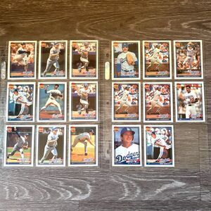 1991 Topps Los Angeles Dodgers Team Set Lot Gibson Valenzuela Martinez + More